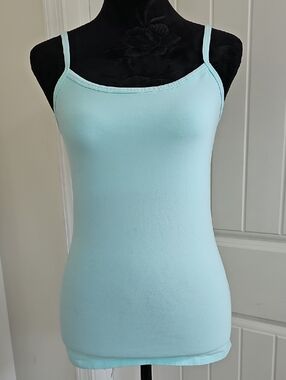 Victorias Secret Bra Top Light Aqua Spaghetti Strap Cami, Small